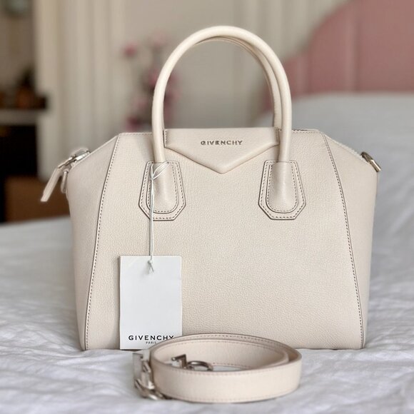 Givenchy Handbags - Givenchy Off-White Small Antigona Bag